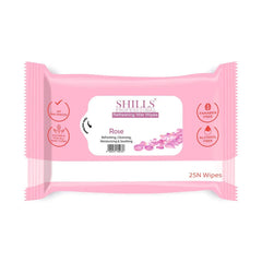 SHILLS Professional Refreshing Wet Wipes – Rose, 25N