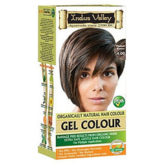 Indus Valley Organically Natural Gel Hair Color, 276 ml Medium Brown 4.0