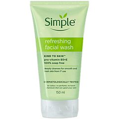 Simple Kind to Skin Refreshing Facial Wash (150 ml).
