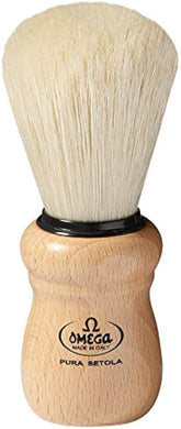 Omega 10005 Beech Wood Handle Boar Shaving Brush