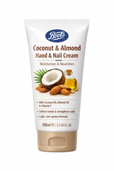 BOOTS COCNUT & ALMOND HAND & NAIL CREAM 100ML