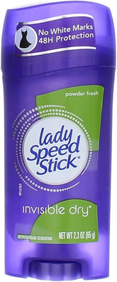 Lady Speed Stick Invisible Dry Antiperspirant & Deodorant (Powder Fresh scent, 2.3 oz / 65g)