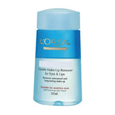 L'Oreal Paris Dermo Expertise Gentle Lip and Eye Makeup Remover (125 ml).