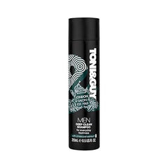 Toni&Guy Men Deep Clean Shampoo with Activated Charcoal Extract, Clarifies Scalp for Refreshing Feel, Detoxifies & Removes Excess Oil & Buildup, Everyday Advanced Hair Detox Routine, 250ml
