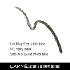 Lakme Absolute 3D Eye Brow Definer Graphite - 1.19gm