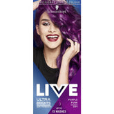 Schwarzkopf LIVE Ultra Brights Purple Punk Semi-Permanent Hair Dye 094, Purple Hair Dye for Bright or Pastel Hair Colour, Vibrant Colour Lasts up to 15 Washes