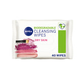 NIVEA 3-in-1 Biodegradable Cleansing Wipes for Dry Skin (40 Count Pack)