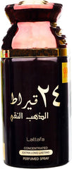 24 qeraat Perfume Spray By Lattafa Parfums For Men - 250 milliliters