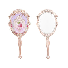 Flower Knows Bunny Garden Hand Mirror in Wisteria Purple