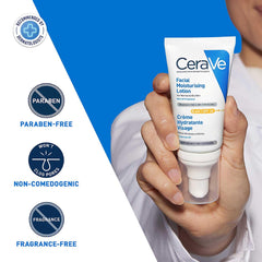 CeraVe AM Facial Moisturizing Lotion For Normal to Dry Skin (52ml) - Broad Spectrum SPF 30 Sunscreen | Non-Comedogenic, Paraben-Free And Fragrance-Free Lotion