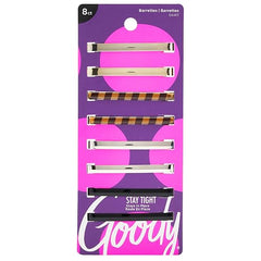 Goody Classics Stay Tight Hair Barrettes (8-Count Pack)