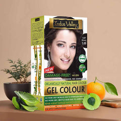 Indus Valley Organically Natural Gel Hair Colour - Light Brown, 220 g