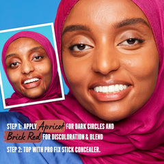 NYX PROFESSIONAL MAKEUP Pro Fix Stick Correcting Concealer, Buildable Medium Coverage Concealer Stick - Apricot