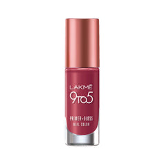 LAKME 9TO5 PRIMER + GLOSS NAIL COLOUR MULBERRY BUSH SHADE 6M