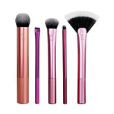 Real Techniques Artist Essential Makeup Brush Set, Includes Eye Liner Brush and Foundation Brush, Set of 5 - Multicolor