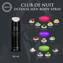 Armaf Club De Nuit Intense Perfume Body Spray For Men - 200ML