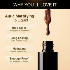 AURIC MATTIFYING LIP LIQUID 4ML COFFEE DREAM 3314