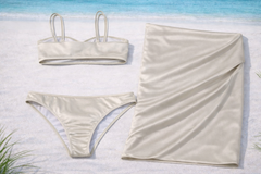 CHAMPAGNE CHARM DRAPE BIKINI SET - Kunchals