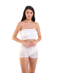 Kate High Waist Full Coverage Panty - White