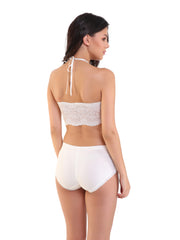 Kate Floral Lace Net Tube Non Padded Bra- Free Size