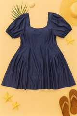 BLUE HORIZON PUFF DRESS - Kunchals