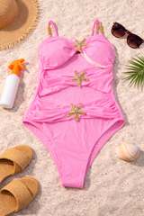 Pink Starfish Cut-Out One-Piece Swimsuit