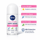 NIVEA EXTRA BRIGHT HAPPY SHAVE ROLL ON 50ML - Kunchals