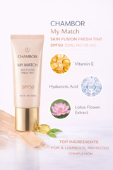 CHAMBOR MY MATCH SKIN FUSION FRESH TINT SPF50 30ML NO-01 IVO - Kunchals