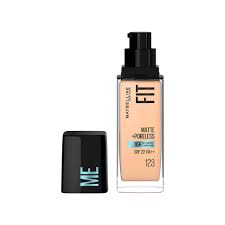 MAYBELLINE FIT ME MATTE PORELESS 16H FOUNDATION SPF22 30ML 123