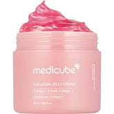MedicubeCollagen Jelly Cream-50ml with Niacinamide and Freeze-Dried Collagen improves uneven skin tone, boosts hydration, and 24-hour glow. No artificial colors. Korean skincare(1.69 fl. oz.)