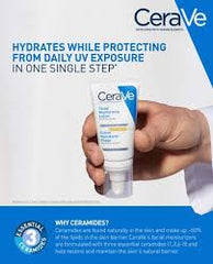 CeraVe AM Facial Moisturizing Lotion for Normal to Dry Skin (52 ml) with Broad Spectrum Sunscreen SPF 50, Enriched with Ceramides, Niacinamide & Hyaluronic acid