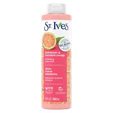 ST IVES PINK LEMON & MANDARIN ORANGE EXFOLIATING BODY WASH 4