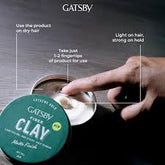 GATSBY FIBER CLAY MATTE FINISH 80G - Kunchals