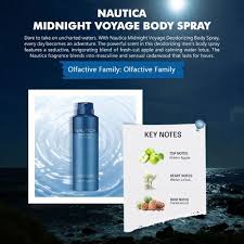 Nautica Men's Midnight Voyage Deodorant Body Spray Spray 6 oz Fragrances