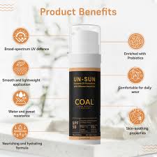 COAL UN-SUN SILICONE BASED GEL SPF50 30G - Kunchals