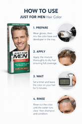 JUST FOR MEN ORIGINAL FORMULA HAIR COLOR H-25 LIGHT BROWN - Kunchals