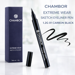 CHAMBOR EXTREME WEAR SKETCH EYELINER PEN 1.2G 01 CARBON BLAC - Kunchals