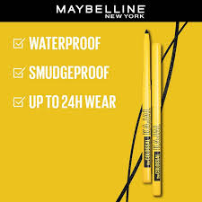 Maybelline New York Smudge Proof Colossal Kajal with Aloe Vera- Deep Black