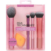REAL TECHNIQUES By Sam & Nic Everyday Essentials For Blush + Foundation + Shadow + Highlighter + Concealer, 200 g, Multicolour