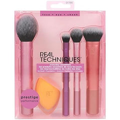 REAL TECHNIQUES By Sam & Nic Everyday Essentials For Blush + Foundation + Shadow + Highlighter + Concealer, 200 g, Multicolour