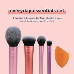 REAL TECHNIQUES By Sam & Nic Everyday Essentials For Blush + Foundation + Shadow + Highlighter + Concealer, 200 g, Multicolour