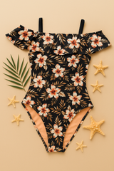 Tropical Bloom Off-Shoulder Swimsuit