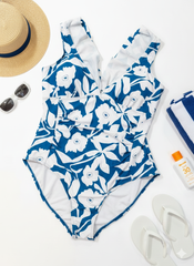 Azure Bloom One-Piece Swimsuit