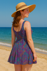 Peacock Aura Swim Dress