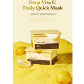 Medicube Deep Vita C Daily Quick 30 Sheet Masks - Vegan Certified, Quick Dispenser, Triple Vitamin Complex For Radiance And Hydration - Korean Face Masks