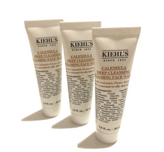 3 Kiehls Calendula Deep Cleansing Foaming Face Wash 1 oz/30ml Each