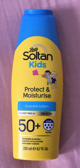 2x Soltan Kids Protect & Moisturise Suncare Lotion 50+ 200ml
