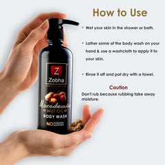 Zobha Macadamia Nut Oil Body Wash - 500ml