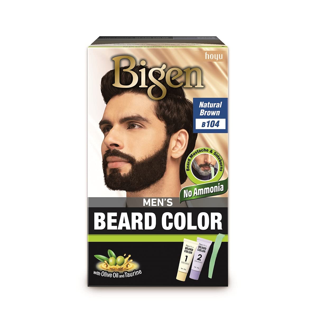 Bigen Men's Beard Color Natural Brown (B104)