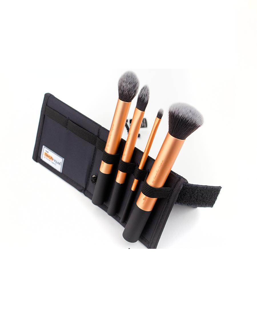 Real Techniques Core Collection 2 In 1 Case+Stand Set Of 4 Make Up Brush